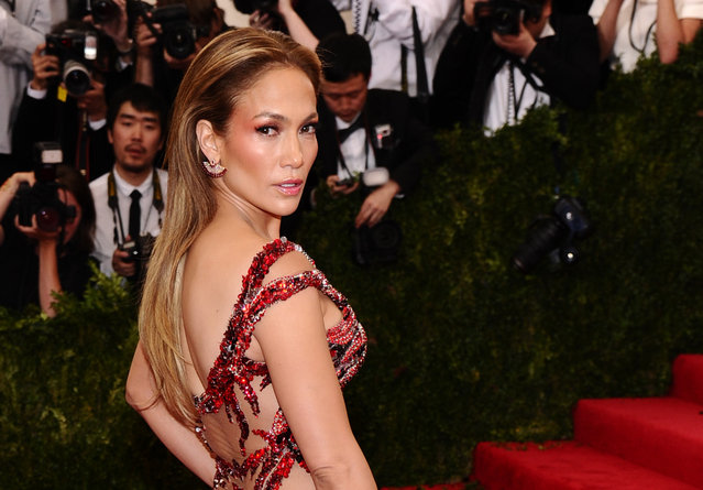 Jennifer Lopez arrives at The Metropolitan Museum of Art's Costume Institute benefit gala celebrating “China: Through the Looking Glass” on Monday, May 4, 2015, in New York. (Photo by Charles Sykes/Invision/AP Photo)