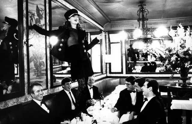 The fashion photographer made his name capturing big name models for Vogue. This month, 40 years’ worth of his work will go on show at Photo London and Atlas Gallery, in his first UK solo exhibition. Here: Kate Moss at Cafe Lipp, Paris, 1993. (Photo by Arthur Elgort/Courtesy Atlas Gallery)