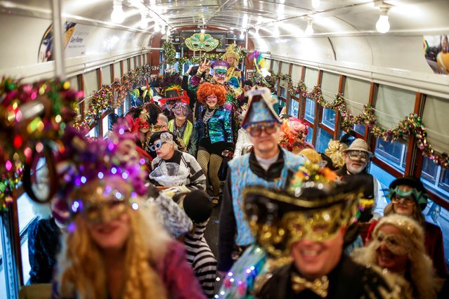 Members of the Funky Uptown Krewe parade as Twelfth Night kicks off Carnival season, in New Orleans, Louisiana, U.S. January 6, 2025. (Photo by Eduardo Munoz/Reuters)