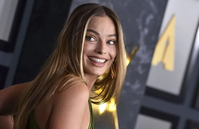 Australian actress Margot Robbie arrives at the Governors Awards on Saturday, November 19, 2022, at Fairmont Century Plaza in Los Angeles. (Photo by Jordan Strauss/Invision/AP Photo)