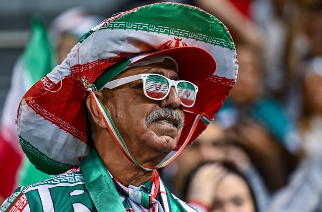 An Iran fan at the Fifa World Cup 2026 AFC Asian qualifiers group A third-round match between Qatar and Iran at Jassim bin Hamad stadium in Doha, Qatar on June 5, 2025. (Photo by Noushad Thekkayil/NurPhoto/Rex Features/Shutterstock)