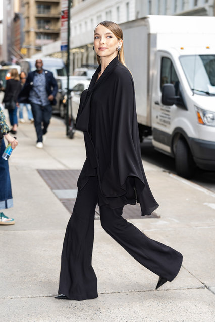 English actress Jodie Comer is seen in Greenwich Village on June 01, 2025 in New York City. (Photo by TheStewartofNY/GC Images)