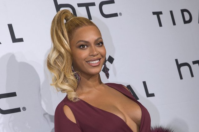 Singer Beyonce arrives at TIDAL X: 1020 concert at the Barclays Center in the Brooklyn borough of New York October 20, 2015. (Photo by Brendan McDermid/Reuters)