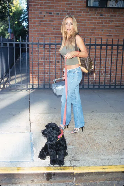Singer Mariah Carey and dog on September 30, 1999. (Photo by Dave Allocca/DMI/The LIFE Picture Collection via Getty Images)