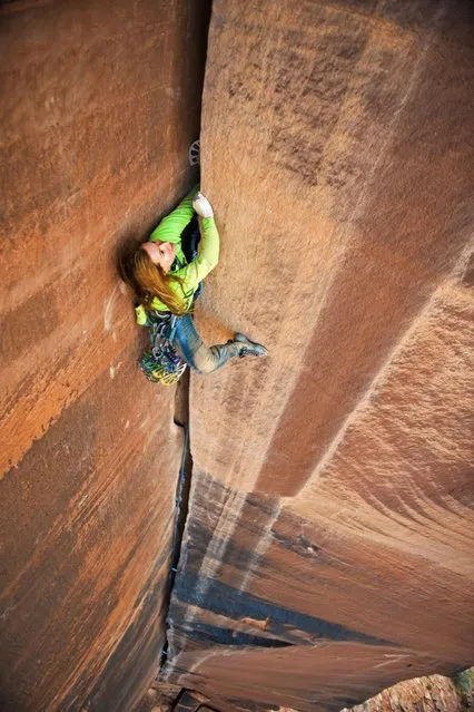 Photographer: Nathan Smith. Athlete: Pamela “Shanti” Pack. Location: Moab, UT, USA. (Photo by Nathan Smith/Red Bull Illume via The Atlantic)