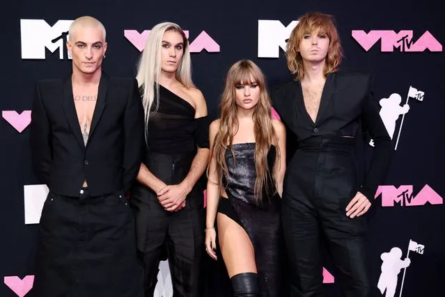 Italian rock band Maneskin attends the 2023 MTV Video Music Awards at the Prudential Center in Newark, New Jersey, U.S., September 12, 2023. (Photo by Andrew Kelly/Reuters)