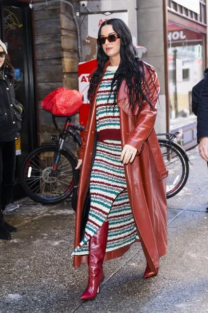 American singer-songwriter Katy Perry is seen in Midtown on January 30, 2022 in New York City. (Photo by Gotham/GC Images)