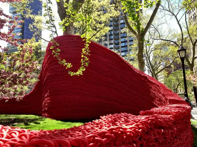 Red, Yellow, and Blue – A Cool Art Installation in Madison Square Park