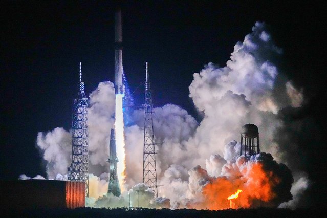 Blue Origin's New Glenn rocket lifts off from Launch Complex 36 at the Cape Canaveral Space Force Station, Thursday, January 16, 2025, in Cape Canaveral, Fla. (Photo by John Raoux/AP Photo)