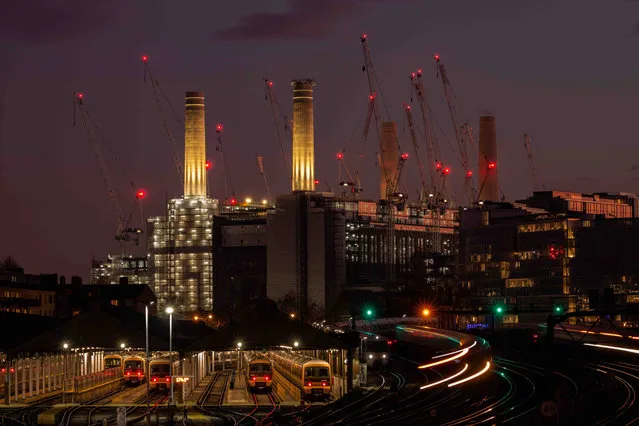 Battersea at dusk, London. ines in the Landscape special award runner-up. “The rapid conversion of Battersea power station makes for an ever-hanging canvas as a backdrop to the trains leaving Vauxhall station. Here is a classic view with both stationary and moving transport. Taken from Ebury Bridge, Victoria, I managed to gain an £80.00 fine for taking our old diesel VW into this part of London without paying the charge!”. (Photo by Ron Tear/UK Landscape Photographer of the Year 2020)