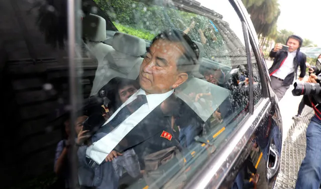 North Korean leader Kim Jong Un's de facto chief of staff, Kim Chang Son, leaves his hotel in Singapore, May 30, 2018. (Photo by Reuters/Yonhap)