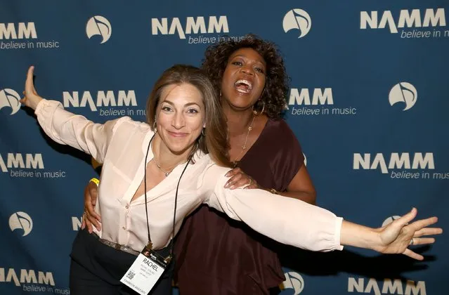 PCAH Executive Director Rachel Goslins and actress Alfre Woodard attend the 2015 National Association of Music Merchants show at the Anaheim Convention Center on January 22, 2015 in Anaheim, California. (Photo by Jesse Grant/Getty Images for NAMM)