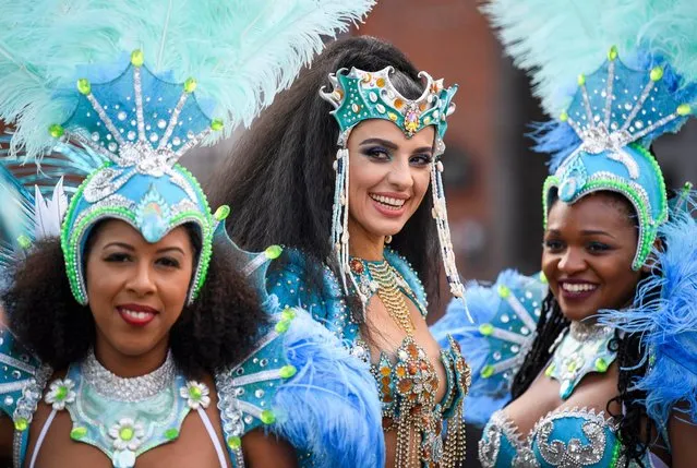 Revellers take part in the Notting Hill Carnival in London, Britain on August 27, 2018. (Photo by London News Pictures)