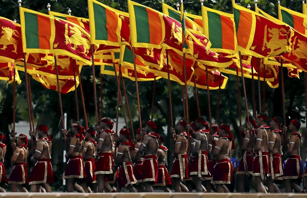 A Rehearsal for Sri Lanka's 68th Independence Day Celebrations