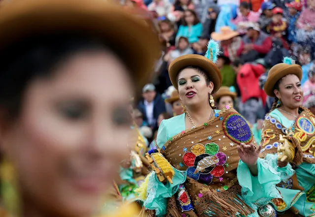 Members of Morenada group perform during the carnival parade in Oruro, Bolivia February 25, 2017. (Photo by David Mercado/Reuters)
