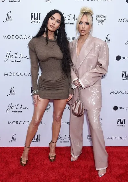 American actress and model Megan Fox (L) and stylist Maeve Reilly arrives at the The Daily Front Row's 6th Annual Fashion Los Angeles Awards at Beverly Wilshire, A Four Seasons Hotel on April 10, 2022 in Beverly Hills, California. (Photo by Splash News and Pictures)