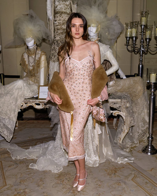 American singer-songwriter and model Charlotte Lawrence attends the F/W 2025 LoveShackFancy Presentation during New York Fashion Week at the James B. Duke House on February 11, 2025 in New York City. (Photo by Taylor Hill/Getty Images)