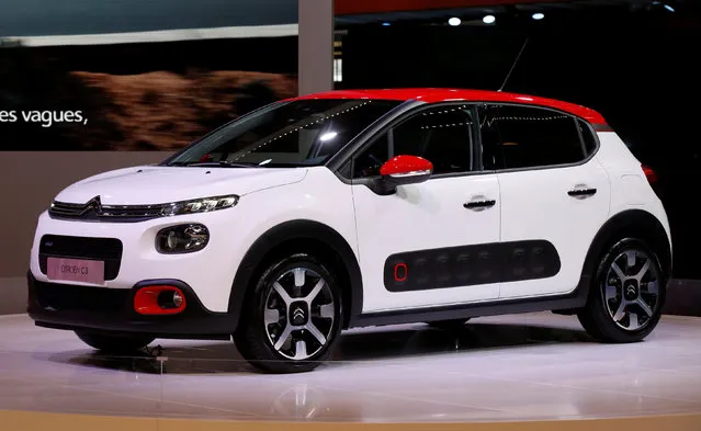 A new Citroen C3 car is displayed on media day at the Mondial de l'Automobile, the Paris auto show, in Paris, France, September 29, 2016. (Photo by Jacky Naegelen/Reuters)