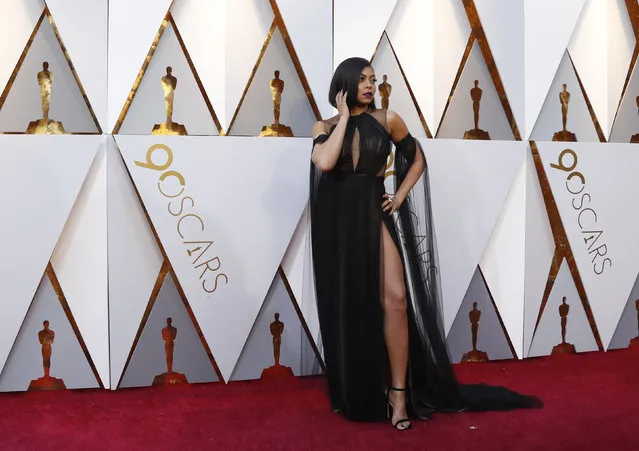 Actress Taraji P. Henson wears Vera Wang at the 90th Academy Awards in Hollywood, California on March 4, 2018. (Photo by Mario Anzuoni/Reuters)