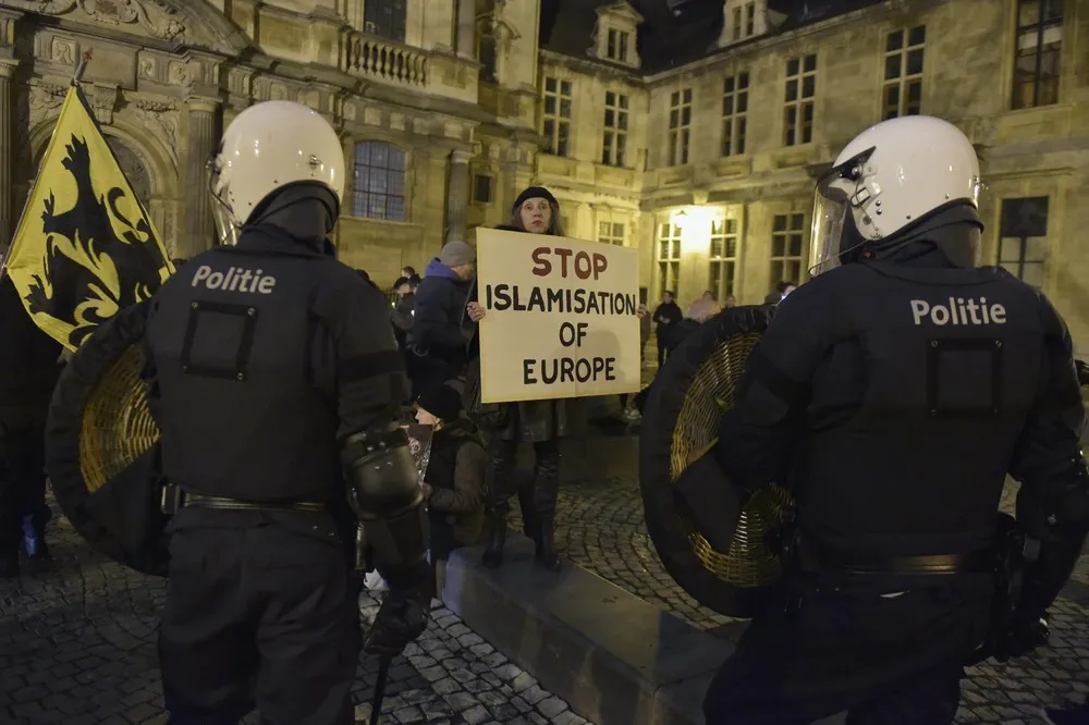 PEGIDA (Patriotic Europeans Against the Islamisation of the West) protests in Belgium 