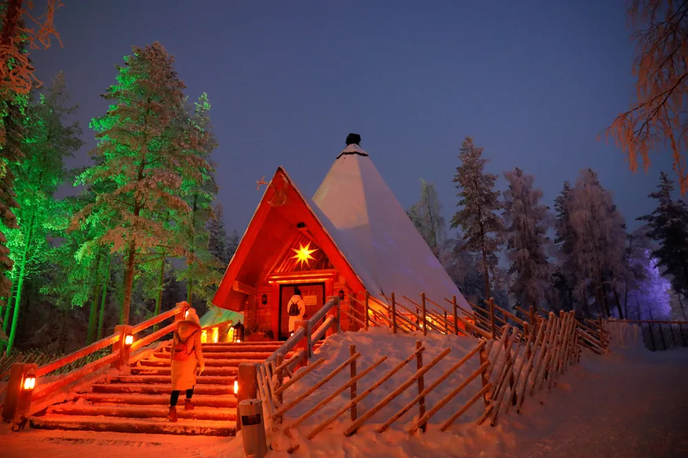 Visiting Santa in Lapland