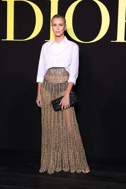 South African-American actress Charlize Theron attends the Christian Dior Womenswear Spring/Summer 2024 show as part of Paris Fashion Week on September 26, 2023 in Paris, France. (Photo by Marc Piasecki/WireImage)