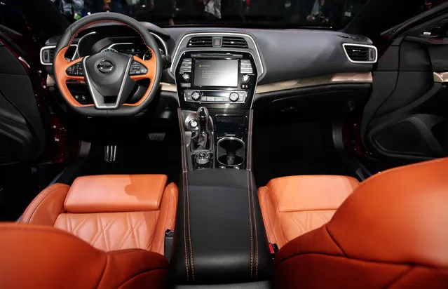 The interior of the 2019 Nissan Maxima is displayed during a Nissan press conference at the Los Angeles Auto Show in Los Angeles on November 28, 2018. (Photo by Kyle Grillot/Reuters)