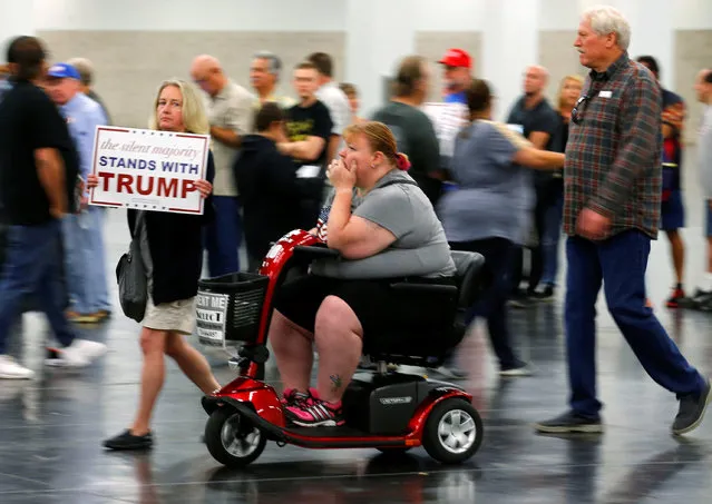 Supporters of Republican U.S. Presidential candidate Donald Trump arrive before Trump speaks at a campaign event in Anaheim, California U.S. May 25, 2016. (Photo by Mike Blake/Reuters)