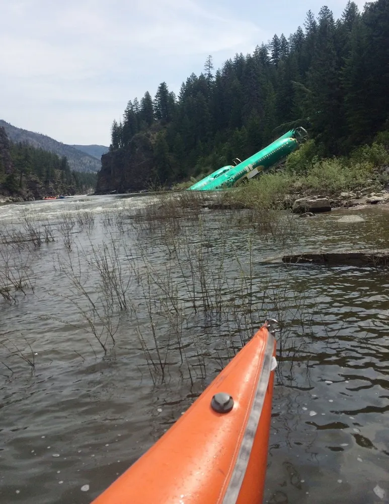 Train Derailment Sends Boeing Fuselages into River