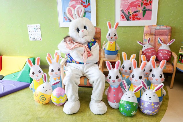 Nick Cannon attends as Nick Cannon's “Zen's Light Foundation” Celebrates Easter at St. Mary's Hospital on April 16, 2025 in New York City. (Photo by Manoli Figetakis/Getty Images)