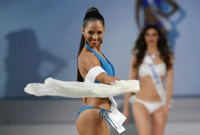 Valerie Hernandez Matias representing Puerto Rico poses in a swimsuit during the 54th Miss International beauty pageant in Tokyo November 11, 2014. Matias won the Miss International title. (Photo by Thomas Peter/Reuters)