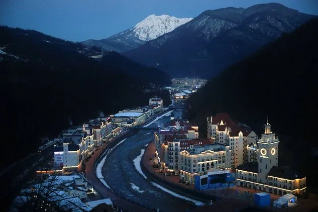 Rosa village is seen from a gondola prior to the 2014 Winter Olympics, Tuesday, February 4, 2014, in Krasnaya Polyana, Russia. (Photo by Jae C. Hong/AP Photo)