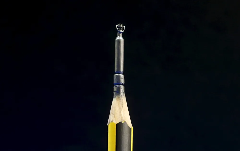 Miniature Sculpture on a Graphite Pencil