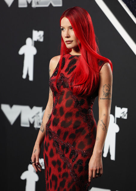 American singer and songwriter Halsey attends the MTV Video Music Awards in Elmont, New York, U.S., September 11, 2024. (Photo by Andrew Kelly/Reuters)