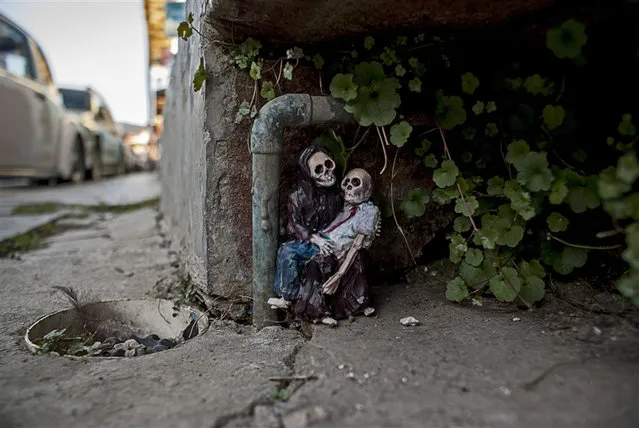 Cement Eclipses By Isaac Cordal