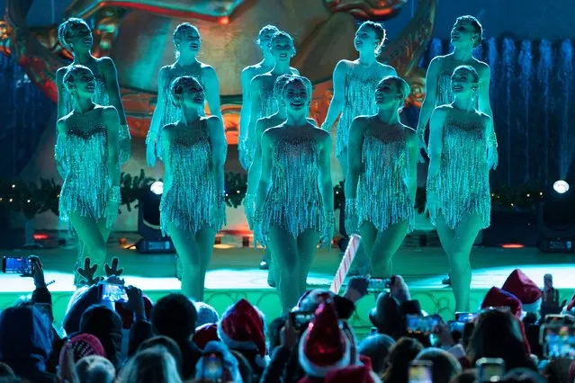The Rockettes perform at the Rockefeller Center Christmas tree lighting ceremony in New York, US on November 30, 2021. (Photo by Ralph Bavaro/NBC/NBCU Photo Bank via Getty Images)