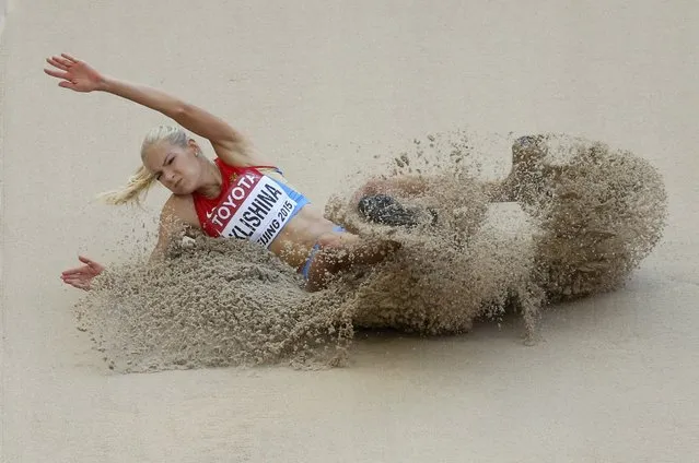Darya Klishina of Russia competes in the women's long jump qualifying round during the 15th IAAF World Championships at the National Stadium in Beijing, China, August 27, 2015. (Photo by Dylan Martinez/Reuters)