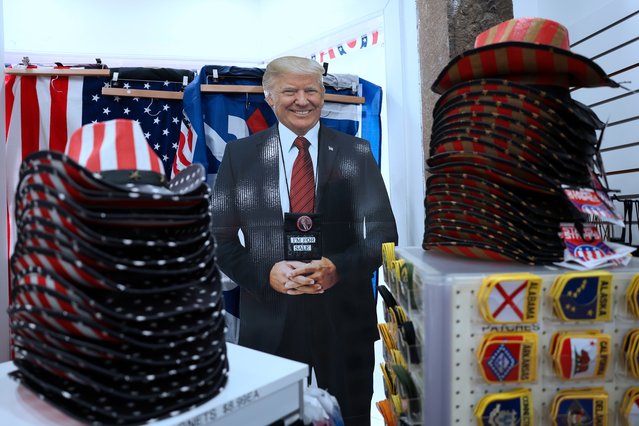 Donald Trump souvenirs are displayed for sale at of I Love DC Gifts ahead of the Inauguration on January 16, 2025 in Washington, DC. U.S. President-elect Donald Trump and Vice President-elect former Sen. JD Vance (R-OH) will be sworn in on January 20. (Photo by Kayla Bartkowski/Getty Images)