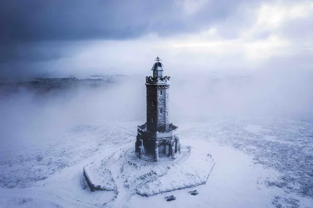 Winter’s Coming, Lancashire. Historic Britain runner-up. “Shot with my drone on a cold February morning this year at Jubilee tower in Darwen. A favourite location of mine to fly my drone and particularly rewarding after some wintry weather. This wasn’t an easy shot and on my walk to the tower visibility was less than 10 metres. Fortunately, the clouds cleared long enough to grab a few special pictures”. (Photo by Gregg Wolstenholme/UK Landscape Photographer of the Year 2020)