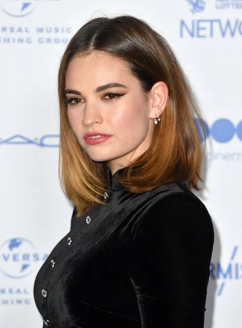 English actress Lily Chloe Ninette Thomson, known professionally as Lily James attends the British Independent Film Awards 2019 at Old Billingsgate on December 01, 2019 in London, England. (Photo by Gareth Cattermole/Getty Images)