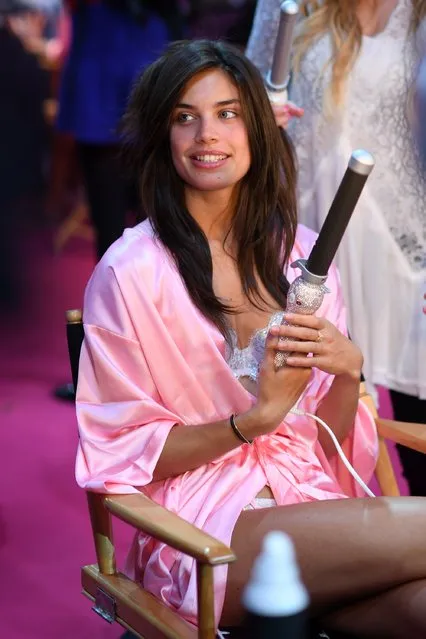Sara Sampaio has her Hair & Makeup done prior the 2016 Victoria's Secret Fashion Show on November 30, 2016 in Paris, France. (Photo by Dimitrios Kambouris/Getty Images for Victoria's Secret)