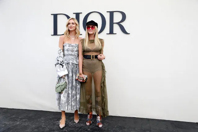 Chiara Ferragni and Valentina Ferragni pose during a photocall before the Spring/Summer 2019 women's ready-to-wear collection show for fashion house Dior during Paris Fashion Week in Paris, France, September 24, 2018. (Photo by Stephane Mahe/Reuters)