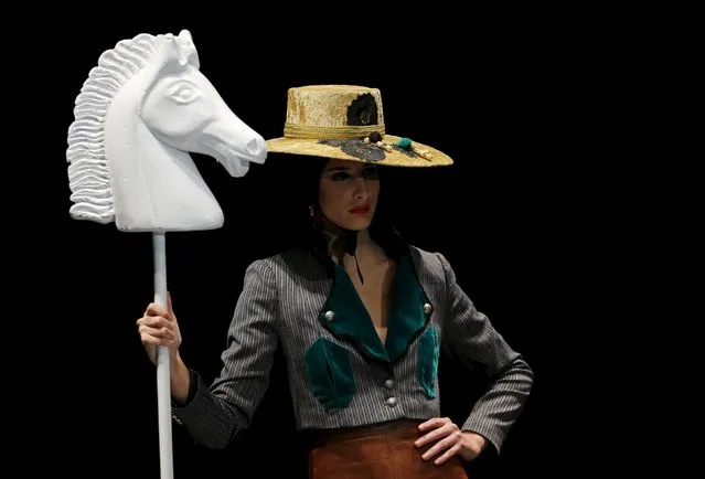 A model presents a creation by Antonio Gutierrez during the International Flamenco Fashion Show (SIMOF) in the Andalusian capital of Seville, southern Spain, February 5, 2016. (Photo by Marcelo del Pozo/Reuters)