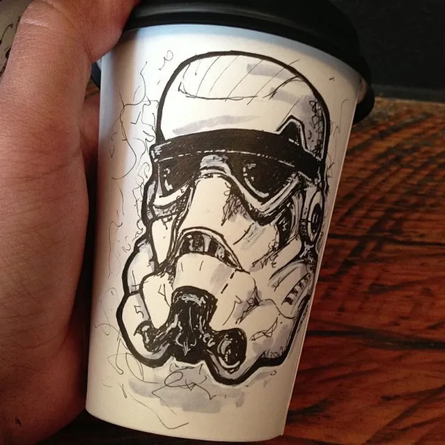 Paper Coffee Cup Art By Miguel Cardona