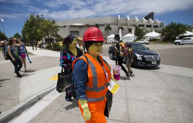 Cosplay enthusiasts are pictured during the 2015 Comic-Con International Convention in San Diego, California July 10, 2015. (Photo by Mario Anzuoni/Reuters)