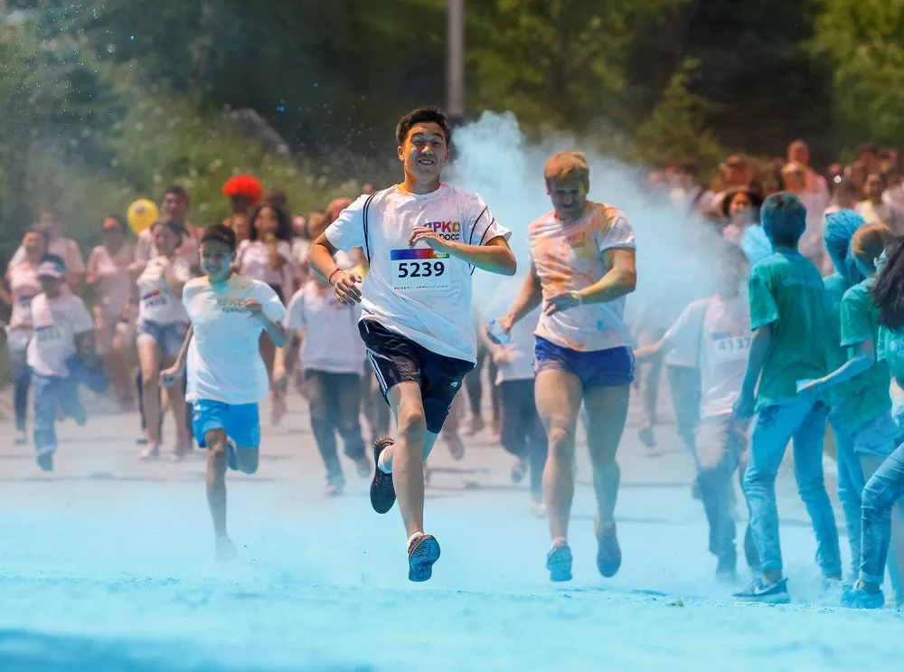 Colour Run Race in Kazakhstan