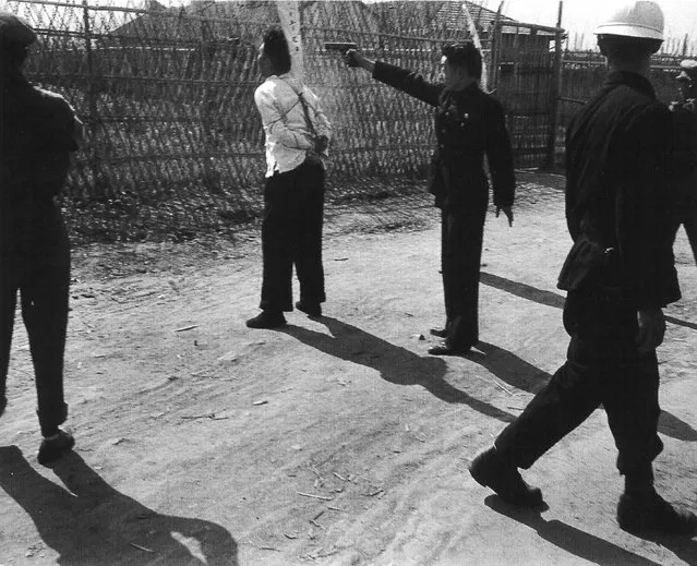 1949年5月上旬，上海闸北公园，用Colt自动手枪枪决共产党嫌疑犯 (In early May 1949, the Shanghai Zhabei Park Colt automatic pistol by firing squad of the Communist Party of suspects)