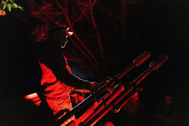Ukrainian serviceman from an anti-drone mobile air defense unit  during an overnight shift, in Chernihiv Region, Ukraine, on August 14, 2025. (Photo by Maksym Kishka/Reuters)