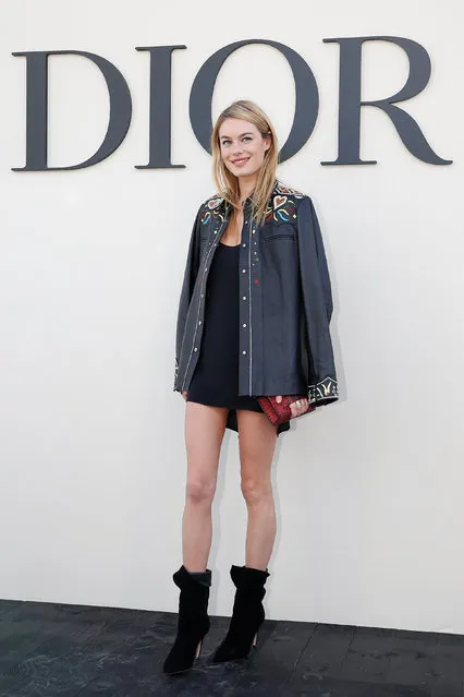 Model Camille Rowe poses during a photocall before the Spring/Summer 2019 women's ready-to-wear collection show for fashion house Dior during Paris Fashion Week in Paris, France, September 24, 2018. (Photo by Stephane Mahe/Reuters)