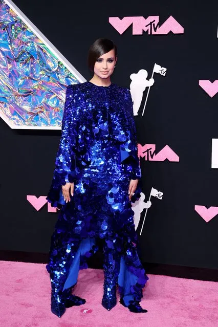 American actress  Sofia Carson attends the 2023 MTV Video Music Awards at the Prudential Center in Newark, New Jersey, U.S., September 12, 2023. (Photo by Andrew Kelly/Reuters)